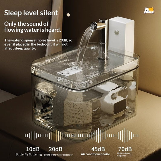 JollyPaws Purrfect Flow wireless cat water fountain with motion sensor